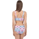 Fabric Textile Plaid Cage Up Bikini Set View2