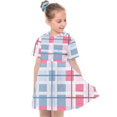 Fabric Textile Plaid Kids  Sailor Dress by HermanTelo