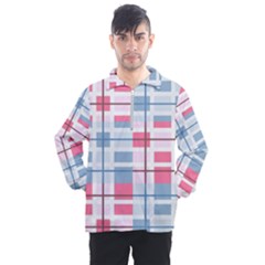 Fabric Textile Plaid Men s Half Zip Pullover by HermanTelo