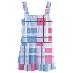 Fabric Textile Plaid Kids  Layered Skirt Swimsuit