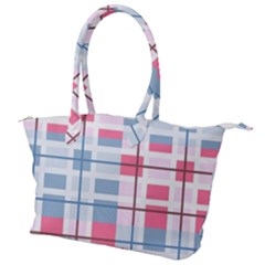 Fabric Textile Plaid Canvas Shoulder Bag