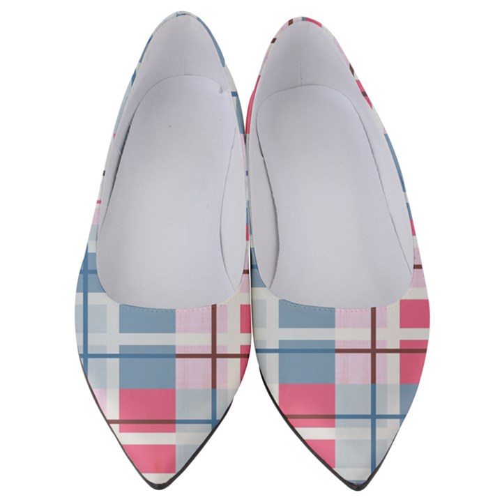 Fabric Textile Plaid Women s Low Heels