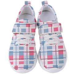 Fabric Textile Plaid Women s Velcro Strap Shoes by HermanTelo