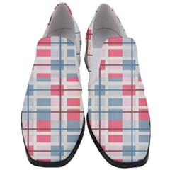 Fabric Textile Plaid Women Slip On Heel Loafers by HermanTelo