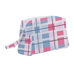 Fabric Textile Plaid Wristlet Pouch Bag (medium)