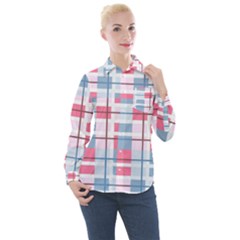 Fabric Textile Plaid Women s Long Sleeve Pocket Shirt