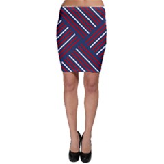 Geometric Background Stripes Bodycon Skirt by HermanTelo