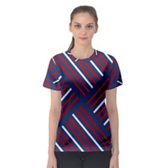 Geometric Background Stripes Women s Sport Mesh Tee