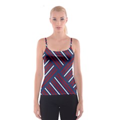 Geometric Background Stripes Spaghetti Strap Top