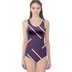 Geometric Background Stripes One Piece Swimsuit