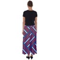 Geometric Background Stripes Flared Maxi Skirt View2