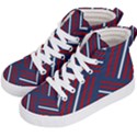 Geometric Background Stripes Kids  Hi-Top Skate Sneakers View2