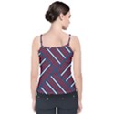 Geometric Background Stripes Velvet Spaghetti Strap Top View2