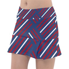 Geometric Background Stripes Tennis Skirt by HermanTelo