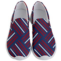 Geometric Background Stripes Men s Lightweight Slip Ons