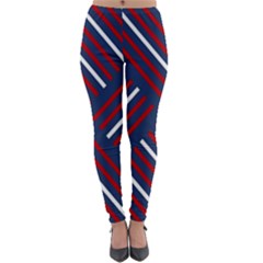 Geometric Background Stripes Lightweight Velour Leggings