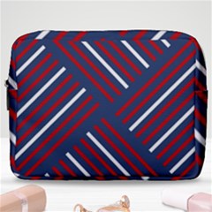 Geometric Background Stripes Make Up Pouch (large) by HermanTelo