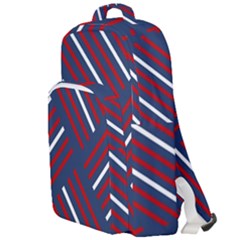 Geometric Background Stripes Double Compartment Backpack