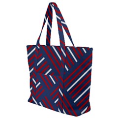 Geometric Background Stripes Zip Up Canvas Bag