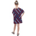 Geometric Background Stripes Kids  One Piece Chiffon Dress View2