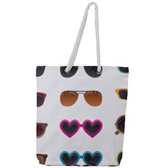 Eyeglasses Full Print Rope Handle Tote (large) by HermanTelo