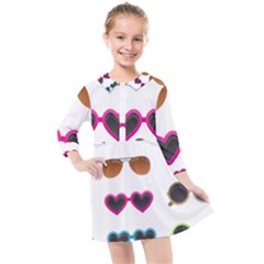 Eyeglasses Kids  Quarter Sleeve Shirt Dress