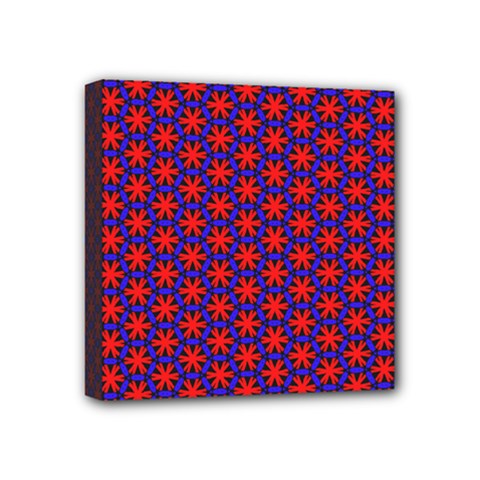 Blue Pattern Texture Mini Canvas 4  X 4  (stretched)