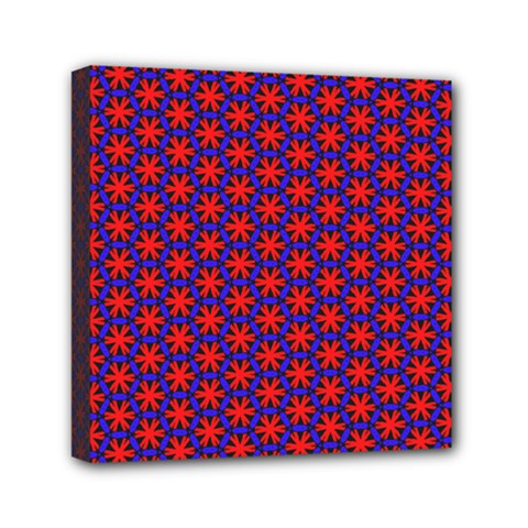 Blue Pattern Texture Mini Canvas 6  X 6  (stretched) by HermanTelo