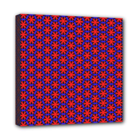 Blue Pattern Texture Mini Canvas 8  X 8  (stretched) by HermanTelo