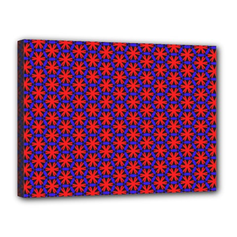 Blue Pattern Texture Canvas 16  X 12  (stretched)