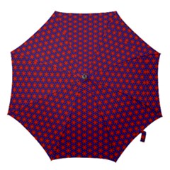 Blue Pattern Texture Hook Handle Umbrellas (large)