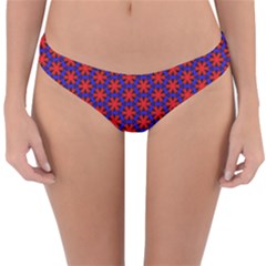 Blue Pattern Texture Reversible Hipster Bikini Bottoms