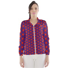 Blue Pattern Texture Women s Windbreaker