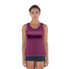 Blue Pattern Texture Sport Tank Top 