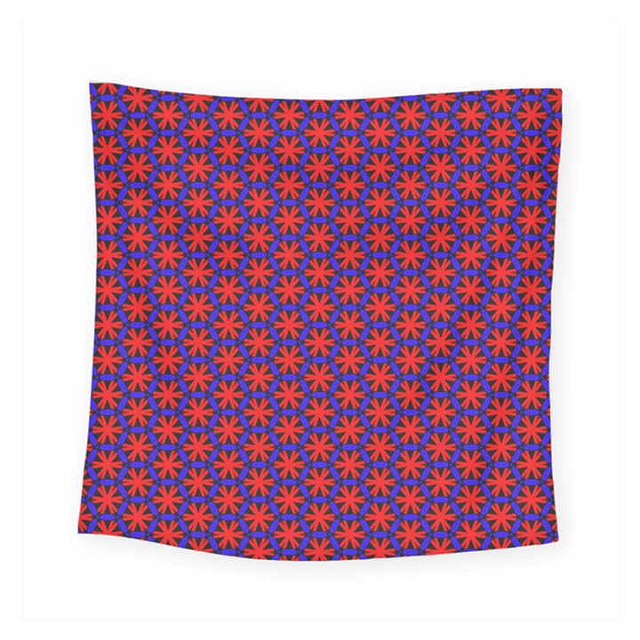 Blue Pattern Texture Square Tapestry (Small)