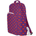 Blue Pattern Texture Double Compartment Backpack View1