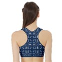 Background Blue Sports Bra with Border View2