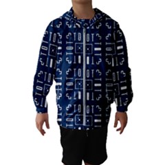 Background Blue Kids  Hooded Windbreaker