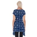 Background Blue Short Sleeve Side Drop Tunic View2