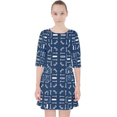 Background Blue Pocket Dress