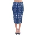 Background Blue Velvet Midi Pencil Skirt View1