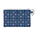 Background Blue Canvas Cosmetic Bag (Large) View2