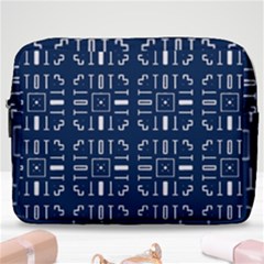 Background Blue Make Up Pouch (large)