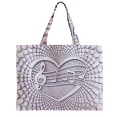 Circle Music Zipper Mini Tote Bag