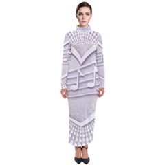 Circle Music Turtleneck Maxi Dress