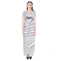 Circle Music Short Sleeve Maxi Dress by HermanTelo