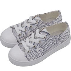 Circle Music Kids  Low Top Canvas Sneakers by HermanTelo