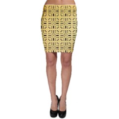 Background Yellow Bodycon Skirt