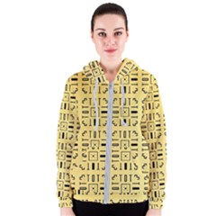 Background Yellow Women s Zipper Hoodie by HermanTelo