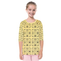 Background Yellow Kids  Quarter Sleeve Raglan Tee